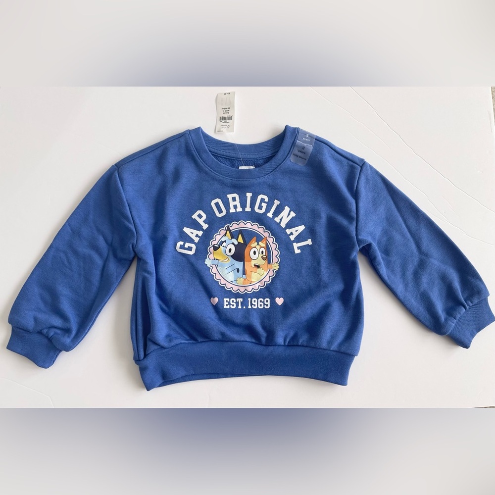 NWT Baby Gap Toddler Bluey Graphic Sweatshirt